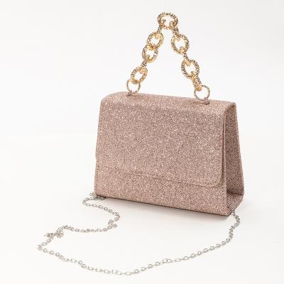 China New Fashion Polyester Solid Color Dinner Bag Handbag Customization Exquisite Wholesale Simple Bright Spot Small Square Bag Handbag Customization Wholesale for sale