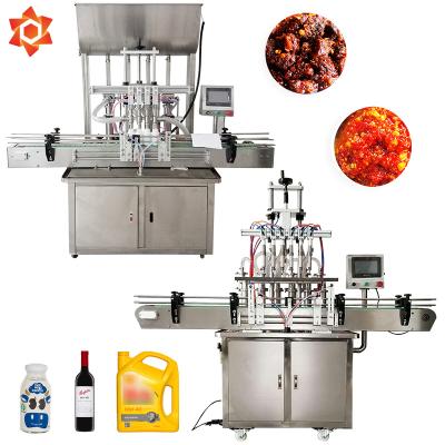 China Automatic Food Chocolate Paste Filler Peanut Butter Bottling Machine Filling Production Line for sale