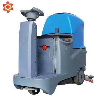 China Fully Automatic Scrubber For Workshop Fully Automatic Ride-On Scrubber Walk-Behind Washing Machine Restaurant Electric Broom for sale