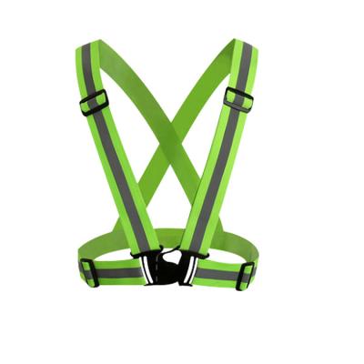 China High Visibility Low Cost Water Proof Light Labor Safety Reflective Vest Stretch Straps Belt Tape for sale