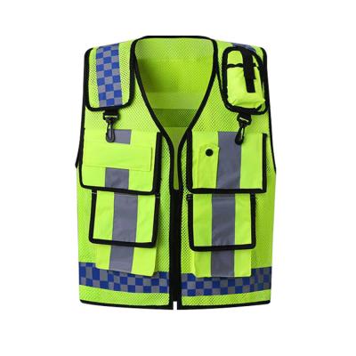 China Water Proof Factory Price Fashion Clothing Lady Girl Safety Traffic Large Pocket Reflective Vest for sale