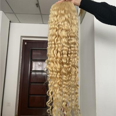 China Virgin 12a Human Hair Hd Lace Frontal Wig 613 Wave Deep Blonde Unprocessed Indian Silky Straight Full Lace Wigs 613 for sale