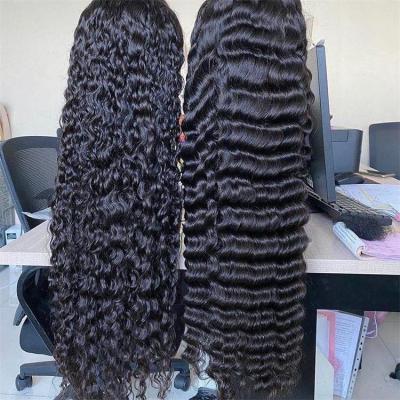 China Water Wave 13x6 Straight Lace Front Wig Brazilian Women's Curly Hair Wigs For 30 Inches for sale