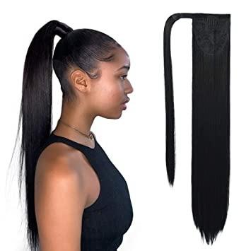 China Wholesale 4A 4B 4C Long Body Wave Wavy Ponytail Hair Clips In Wig Ponytail For Black Women for sale