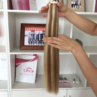 China Light Brown Silky Straight 18inch 6# Slilky Wave Seamless Skin Tape Hair Extensions Tape In Hair Extensions for sale