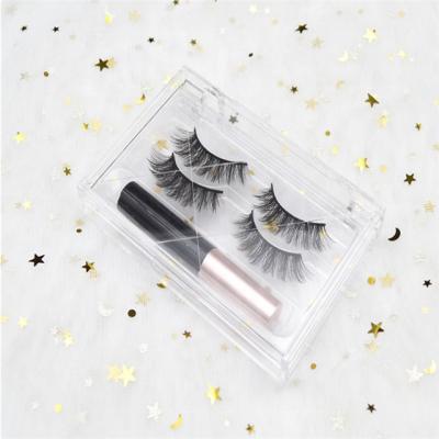 China Long 25mm Natural Mink Eyelashes Christmas Custom Packaging set 2 pair strip lashes with glue liquid eyeliner boxes for sale