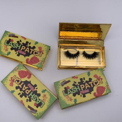 China 2020 Colorful New Popular Mink 20 Of 25 27 30mm Candy Faux Lash Cases Custom Eyelash Custom Eyelash 20 Pack With Logo for sale