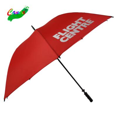 China Modern Color Company Red Silk Screen Customized Logo Printing Carbon Golf Umbrellas for sale