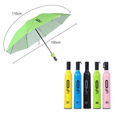 China New Folding Design Customized Color Cheap Small Windproof Folding With Logo Flower Shaped Beer Custom UV Advertising Umbrella Bottle for sale