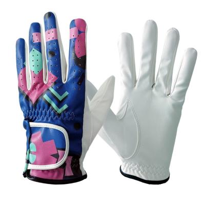 China Hot Selling Customized Classic Golf Glove Golf Sports PU Material Males Feel Golf Gloves Cabretta Leather For Men With Custom Design for sale