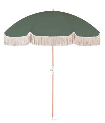 China Luxury Scandinavian OEM Bohemian Parasol Sun Rvitage Beach Umbrella With Tassels Boho Outdoor Beach Umbrella for sale