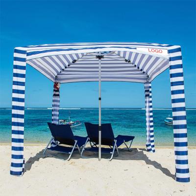 China New Beach Contemporary Square Umbrella 4 Legs UV Protection Sunshade Hut For Outdoor Camping Hiking Picnic for sale