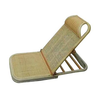 China Portable Low Folding Camping Adjustable Sofa Single Boho Rattan Folding Beach Chair for sale