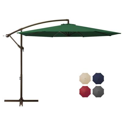 China China Wholesale Contemporary 10ft Offset Hanging Sea Cantilever Umbrella Patio Easy Tilt Adjustment For Garden for sale