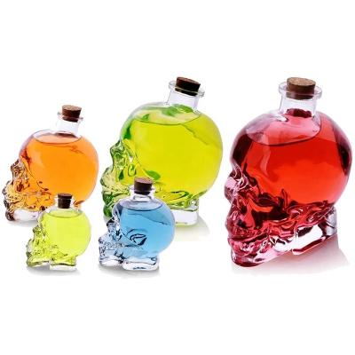 China L Lead Free Sustainable Prop Glass Whiskey Decanter Bottle With Cork Stopper for sale