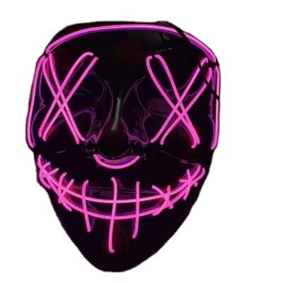 China The festival costumes Amazon Praise Zhe Jiang Neon Party Mask LED hot sale Halloween mask for sale