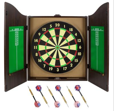 China High Quality Home Wooden Box Dart Board 18 Inch Paper Target Dart Set for sale