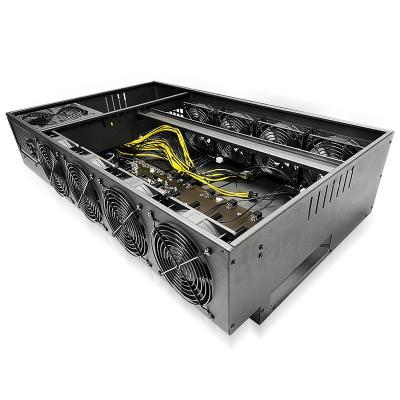 China With fan 8 card desktop PC computer rtx 3090 graphics cards 8 full set 12 GPU case view server with 8gpu RX 580 8gb for gpu for sale