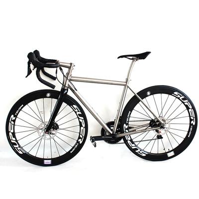 China Carbon Fiber Road Bike , 700C Titanium Racing Bike With SHIMANO Set for sale