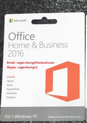 China Fast delivery Microsoft Office 2016 Home Business Product Key Cards German Version for sale