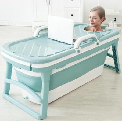 China 2020 newest version plastic adult portable folding bathtub for adults, plastic foldable bathtub for adults with cover for sale