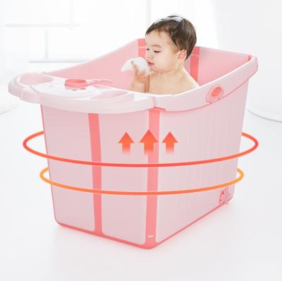 China Durable Large Foldable Baby Anti-Slip Bathtub Baby Long Term Temperature Locking Bucket Kids Bathtubs for sale