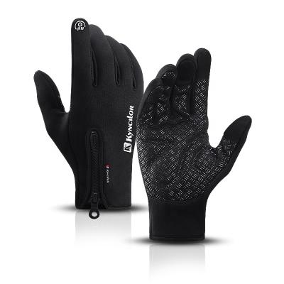 China Continuation of the popular 2020 winter windproof touch screen gloves zipper warm outdoor sports climb warm and fluffy mountaineering ski equipment for sale