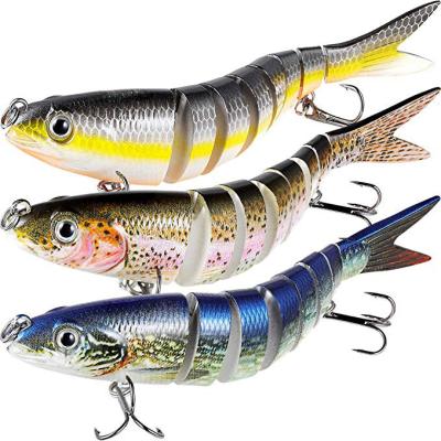 China Fishing Activity 14cm Outdoor Sinking Wobblers 23g Fishing Lures Attached Crankbait Swimbait 8 Segment Hard Artificial Bait For Fishing Tackle Lure for sale