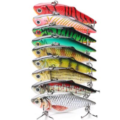 China ABS Hard Plastic Vibration Bait Fishing Lure Bass Vib With Metal Vib Fishing Lure Spoon And Jig Head for sale