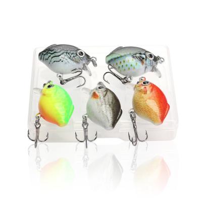 China ABS Plastic 3D Plastic ABS Eyes 25mm Mini Bass Crankbait 2.31g Fishing Lures With Steel Ball for sale