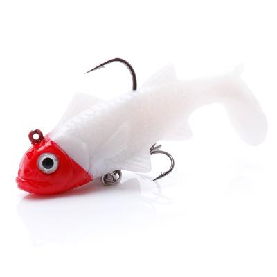 China Fish 60mm 70mm 80mm Pike Swimbait Fishing Lure Soft Soft ABS Slow Sinking Plastic Body With Booming Tail Action for sale