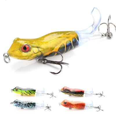 China ABS Hard Plastic Topwater Lie Plopper Frog Fishing Lures 9cm Crankbait 11g Hard Bass For Lure Fishing Plopper Soft Spinning Tail Swimbait for sale