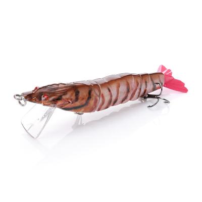 China Shrimp Lures 128mm Lure 18g Soft Tail Bait Shrimp Hard Plastic Crank Type Fish Lure For Carp Fishing 5 Inch for sale