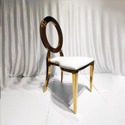 China Modern Fashion New Design Cheap Portable Unique Event Gold And White Luxury Wedding Dining Chairs For Sale for sale