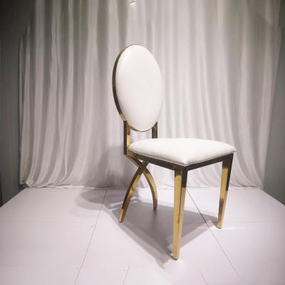 China Modern French Style Good Party Luxury Gold Chairs For Events Stainless Steel Bridal Chairs Furniture Wedding Sale for sale