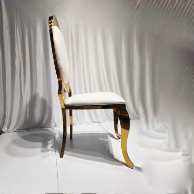 China Modern Vintage Furniture Outdoor Best Indoor Gold Dining Chairs Stainless Steel Fancy Chairs For Weddings Home for sale