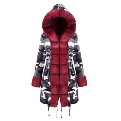 China Anti-wrinkle Most Popular Loose Women's Down Warm Thick Coats Fashion Big Wool Collar Winter Coat for sale