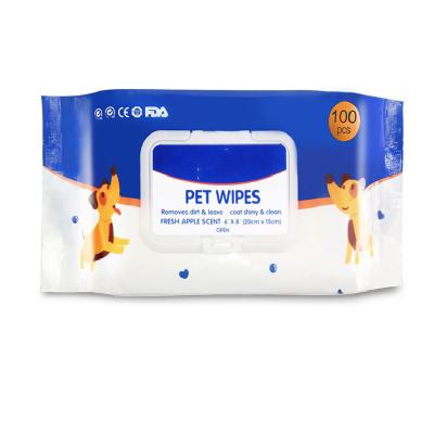 China Good Quality OEM&ODM Soft Cleaning Service 100 PCS Pet Cleaning Wet Wipes for sale