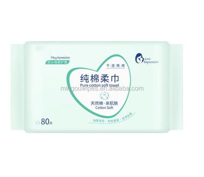 China 100% Cotton Cleaning Facial Wipes Dry Facial Cloths Peel Cleaning Facial Cloths for sale