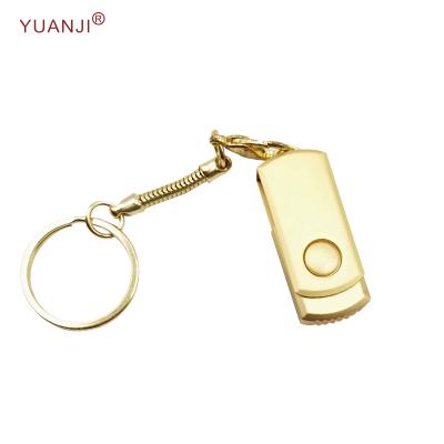 China Shenzhen Manufacturer Metal Rose Golden Silver Metal USB Stick with Large Capacity for sale