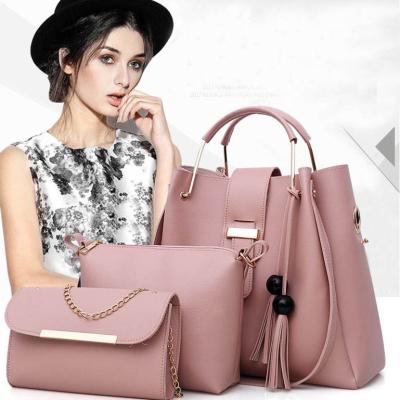 China High Quality Fashion Designer Women's Shoulder Leather Handbags Bags 3 Pcs/Set PU Set For Women Luxury Purse for sale