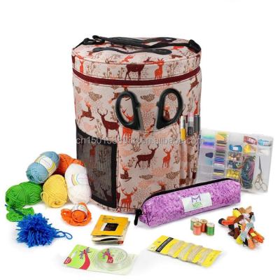 China Minimalist Yarn Case Chat Storage Knitting Large Capacity Home Crochet Hooks Yarn DIY Sewing Kit Bag for sale