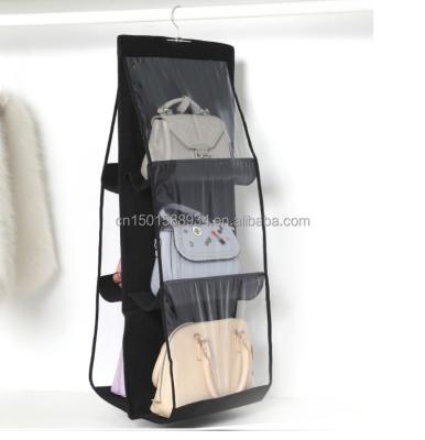 China New Classic/Postmodern Cheap Hanging Handbag Organizer For Transparent Wardrobe Closet Storage Bag for sale