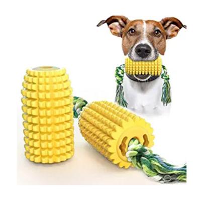 China Sustainable Dog Chew Toys Tough Dog Toys For Medium Large Dogs Bite-Resistant Dog Toy Corn Molar Stick Toothbrush With Rope Corn Almost for sale