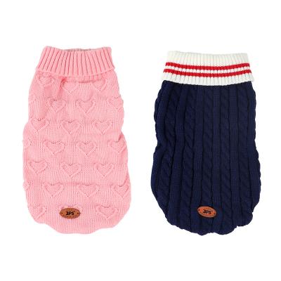 China Viable Cute Warm Knitwear Knitted Coat Winter Jumper Sweater Clothes Puppy Cat Dog for sale