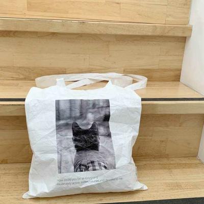 China Paper Dupont Tyvek Folding Eco Tote Shopping Bag Cheap Waterproof Promotion Bag for sale