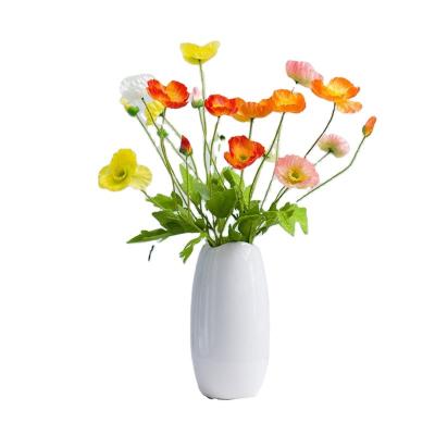 China Wedding/room decoration simulation flowers/party flower buds home direct wedding beauty poppies artificial flower plant decoration for sale