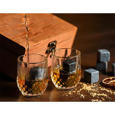 China Best Gifts Disposable Whiskey Chilling Stone Set Glasses and Stainless Steel Ice Cube Set and Whiskey Stone Gift Sets Bar Accessories for sale