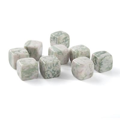 China Best Selling Disposable Quality Polished Green Jade Tumbled Stones For Birthday Gifts Loose Natural Crystal Rocks Whiskey Whiskey Stones for sale