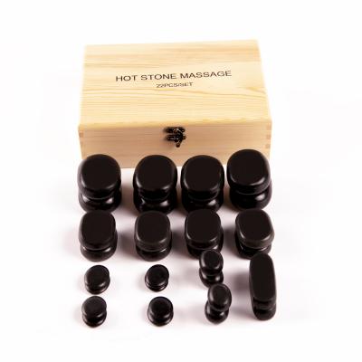 China 100% Hot Selling Easy Body Massage Natural Stone Set Hot Stone for Body Massager for Massage for SPA for Sauna for sale